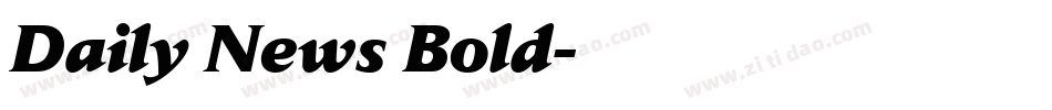 Daily News Bold字体转换